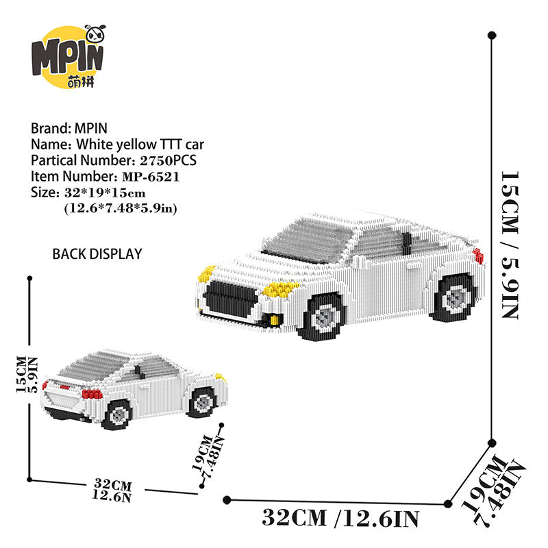 【15cm】M6521 White TT Car