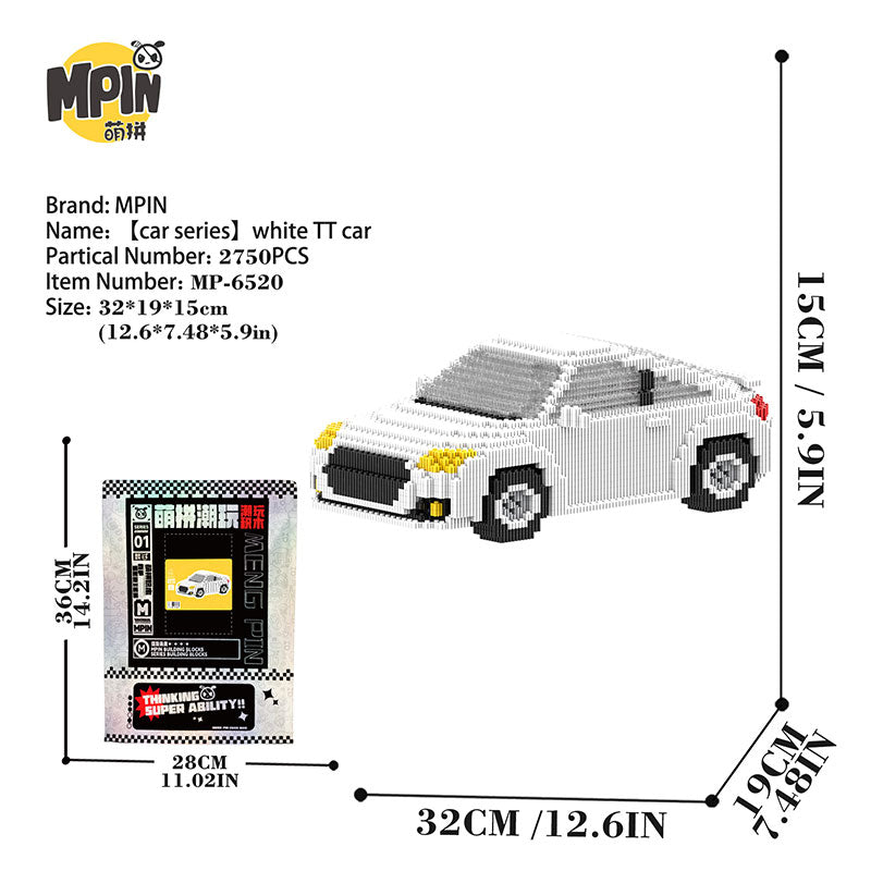 【15cm】M6521 White TT Car