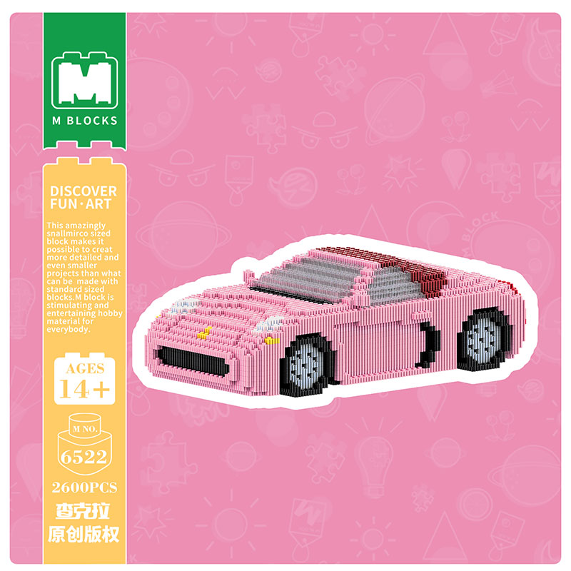 【15cm】M6522 Pink convertible car