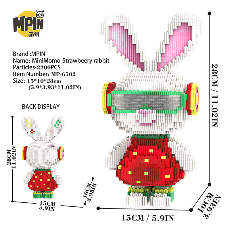 【28cm】M6502 MiniMomo - Strawberry Rabbit