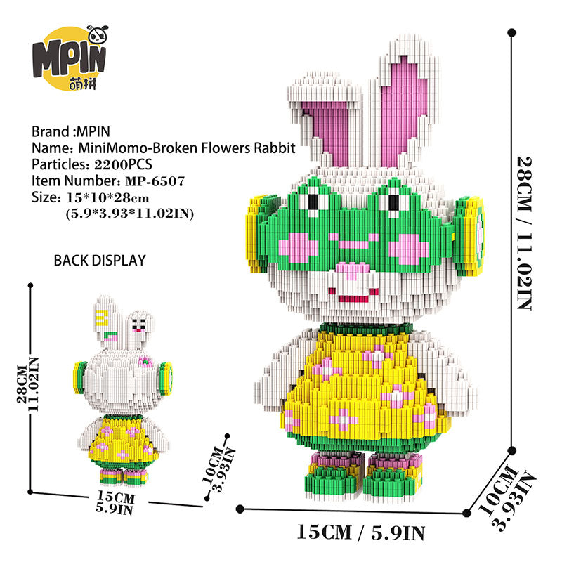 【28cm】M6507 MiniMomo - Broken Flowers Rabbit