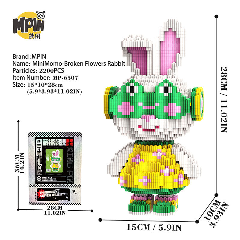【28cm】M6507 MiniMomo - Broken Flowers Rabbit