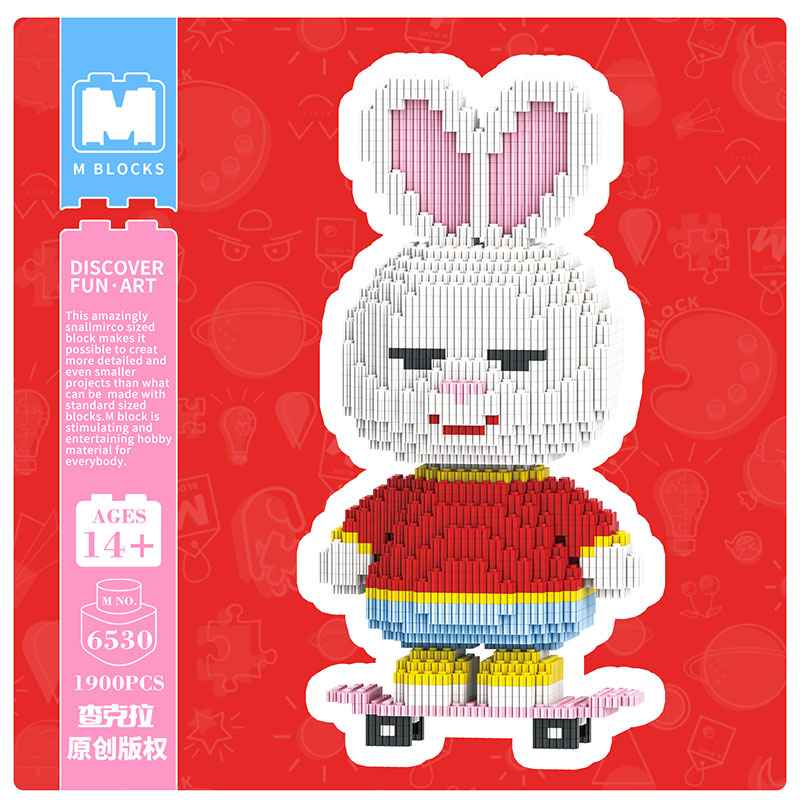 【28cm】M6530 MiniMomo -The Skateboard Rabbit