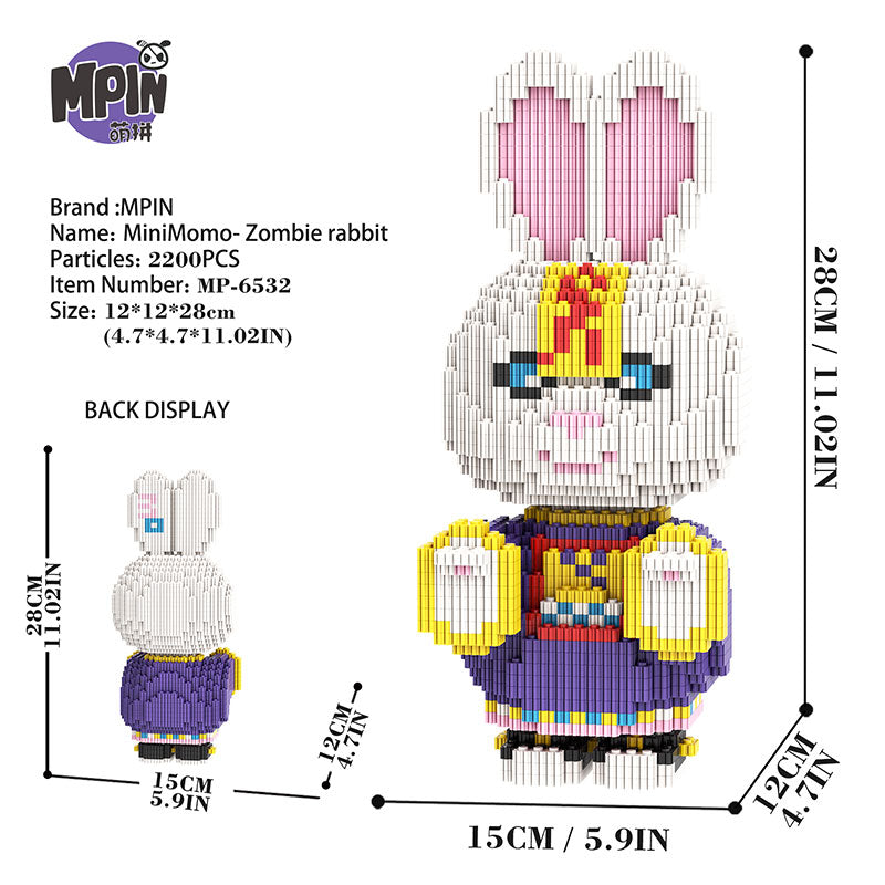 【28cm】M6532 MiniMomo -Zombie Rabbit