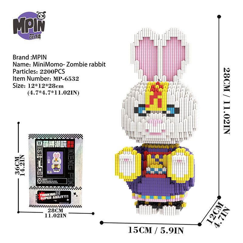 【28cm】M6532 MiniMomo -Zombie Rabbit
