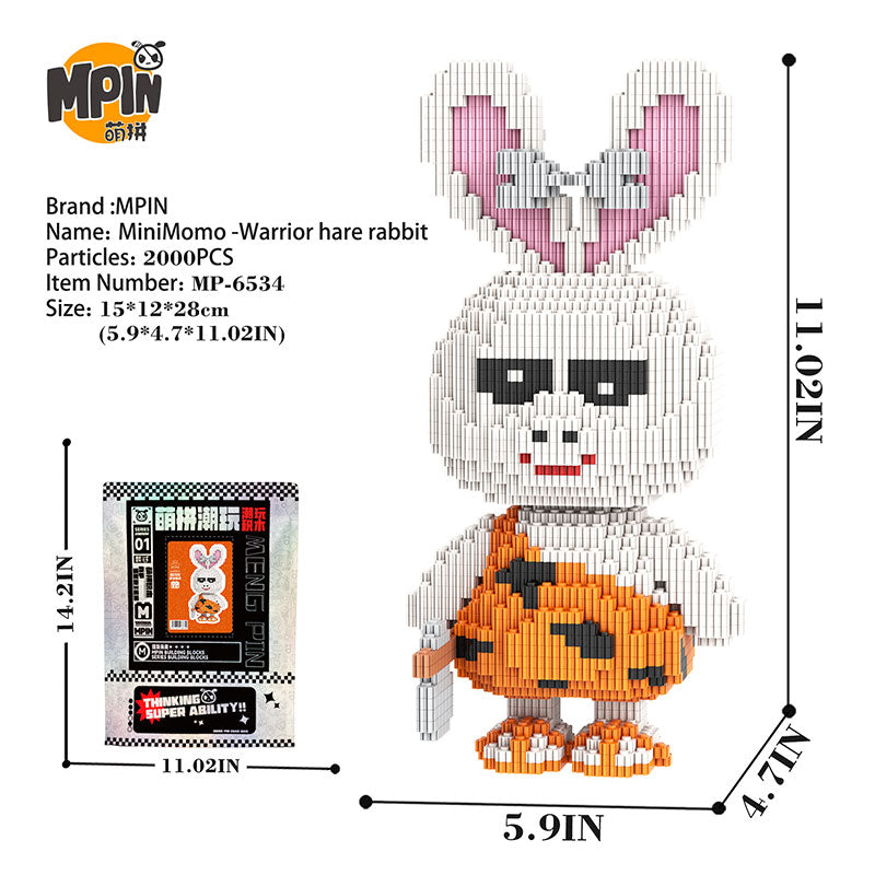 【28cm】M6534 MiniMomo -warrior Hare Rabbit