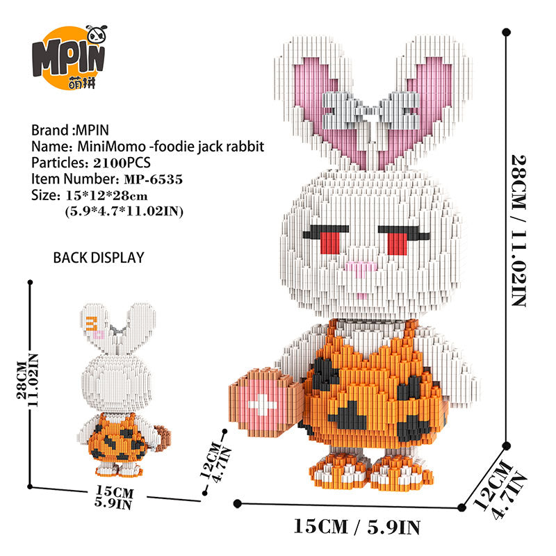 【28cm】M6535 MiniMomo -Foodie Jack Rabbit