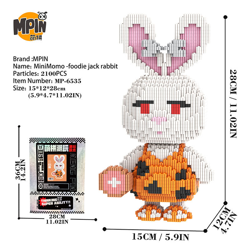 【28cm】M6535 MiniMomo -Foodie Jack Rabbit