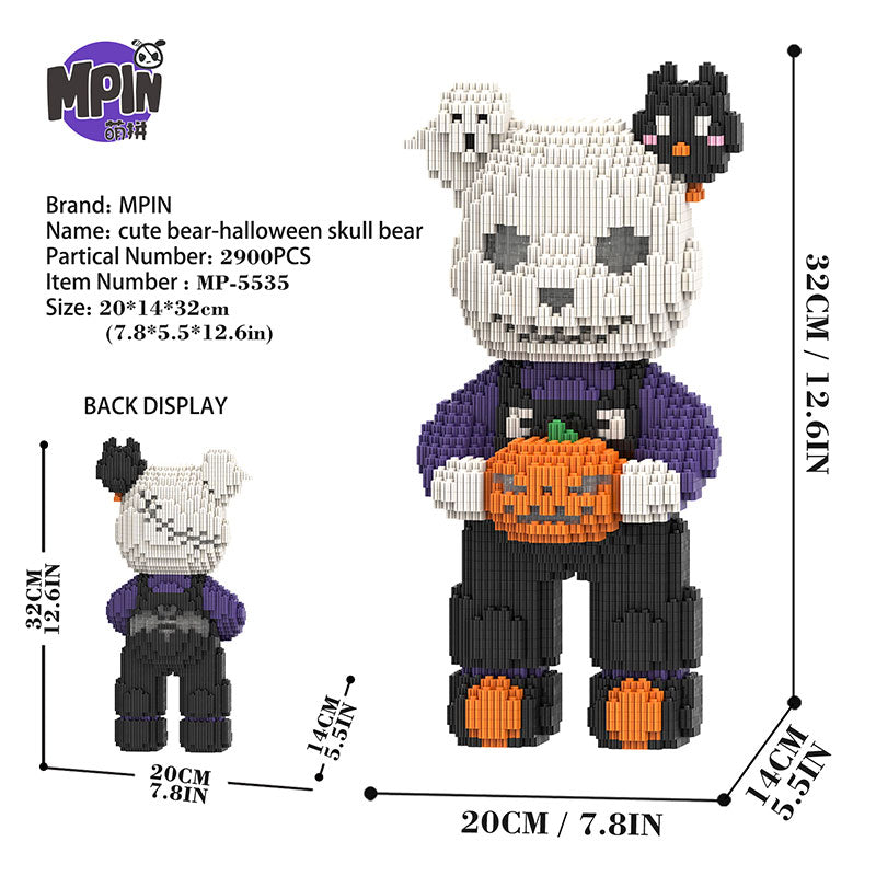 【32cm】 M5535 halloween skeleton Bear 5535
