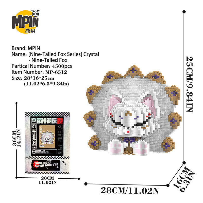 【25cm】M6512 Crystal Nine Tailed Fox