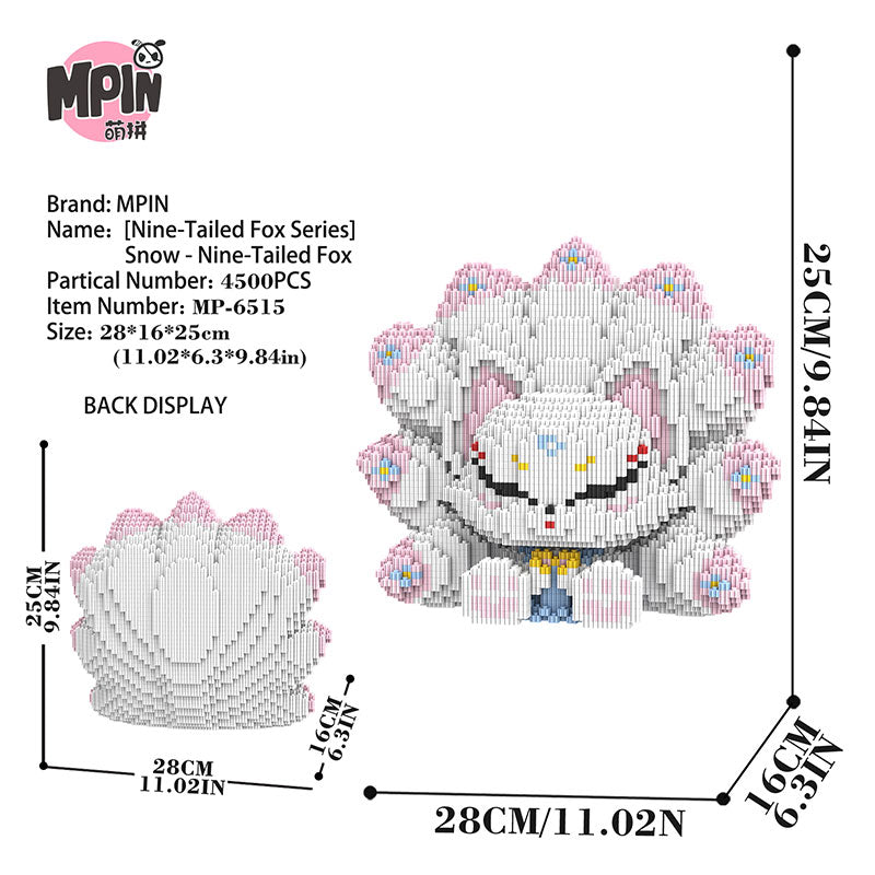 【25cm】M6515 Snow - Nine Tailed Fox