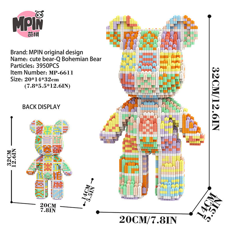 【32cm】M6611 Bohemian Medium Bear