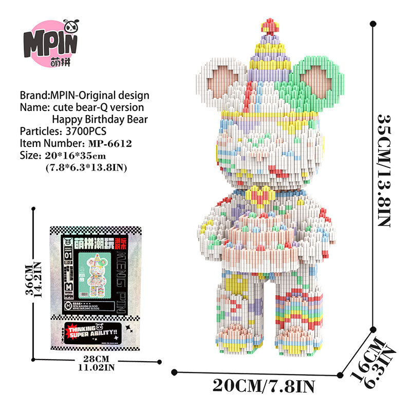 【32cm】M6612 Happy Birthday Medium Bear