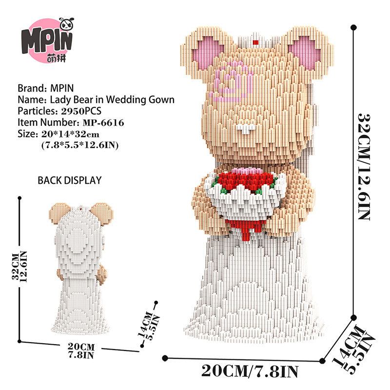 【32cm】M6616 Romantic Bride Medium Bear