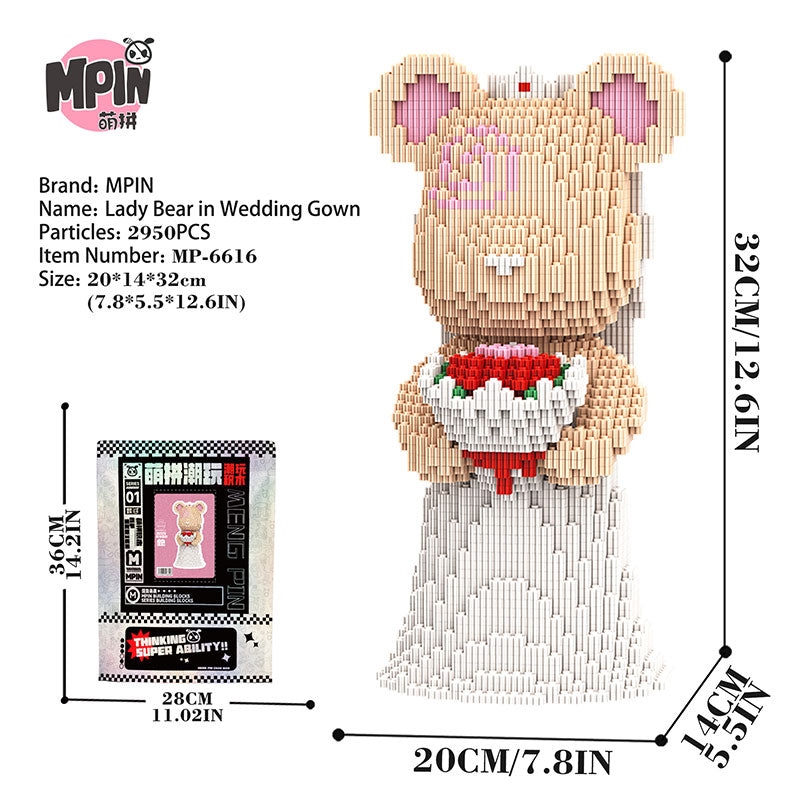 【32cm】M6616 Romantic Bride Medium Bear