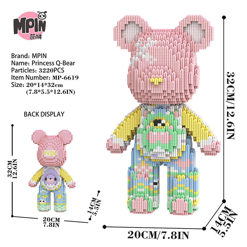 【32cm】M6619 Qianqian Princess Medium Bear