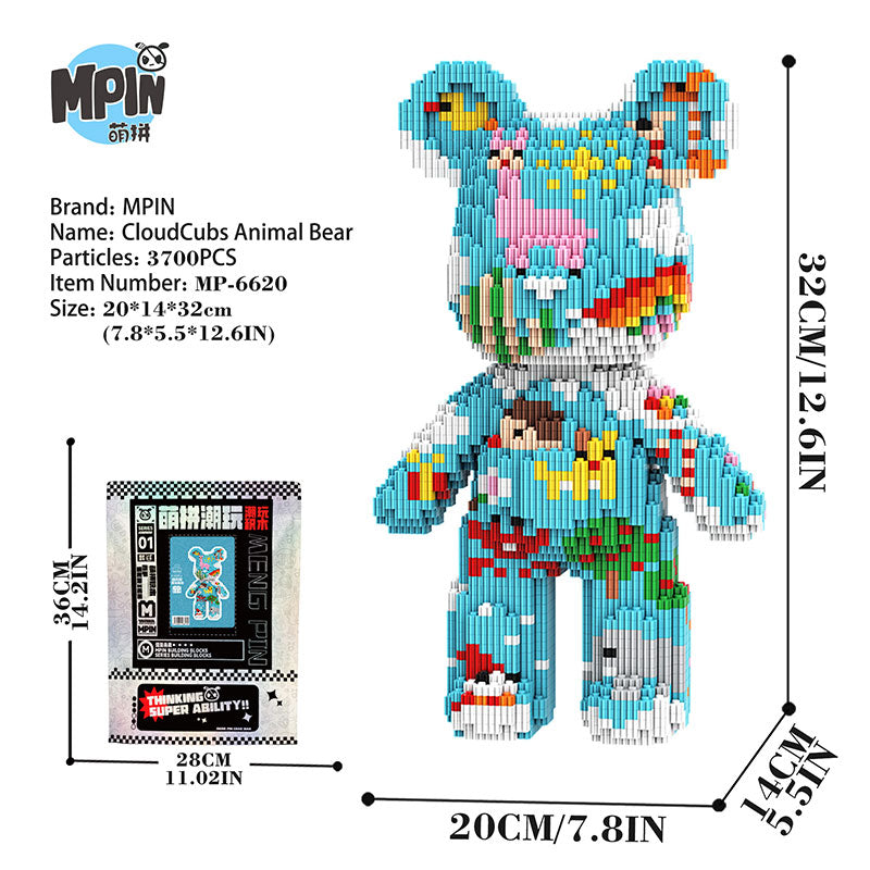【32cm】M6620 Sky City Number Bear