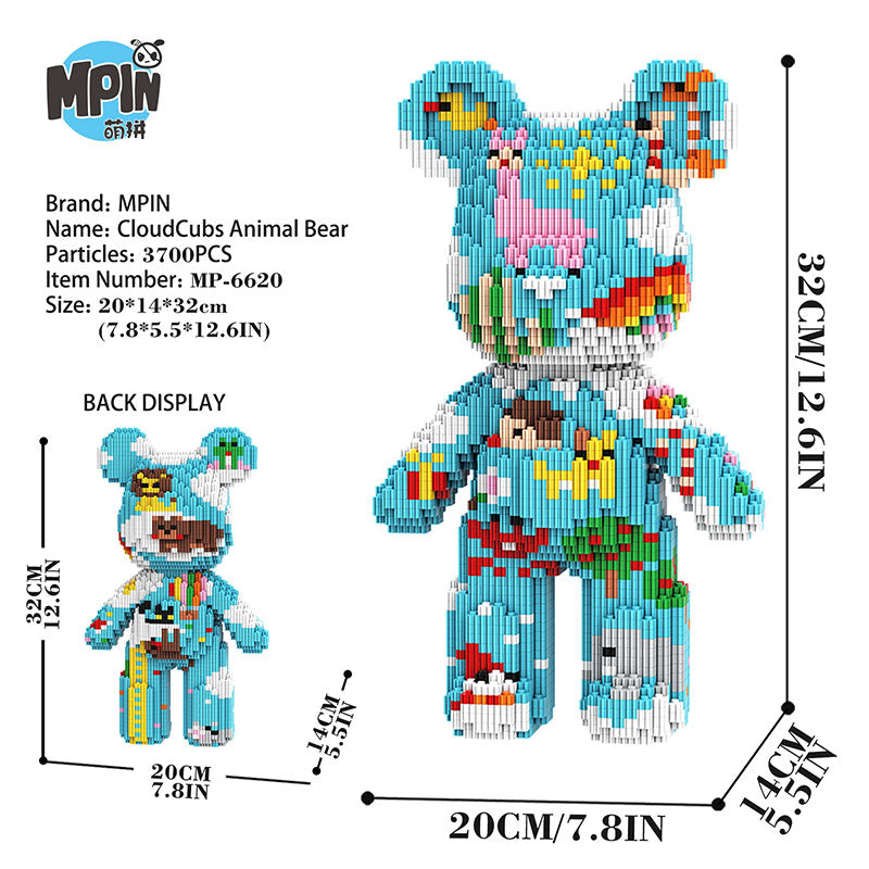 【32cm】M6620 Sky City Number Bear