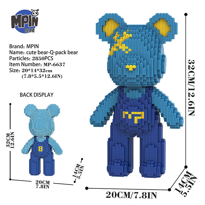 【32cm】M6637 Cute bear Q-pack bear
