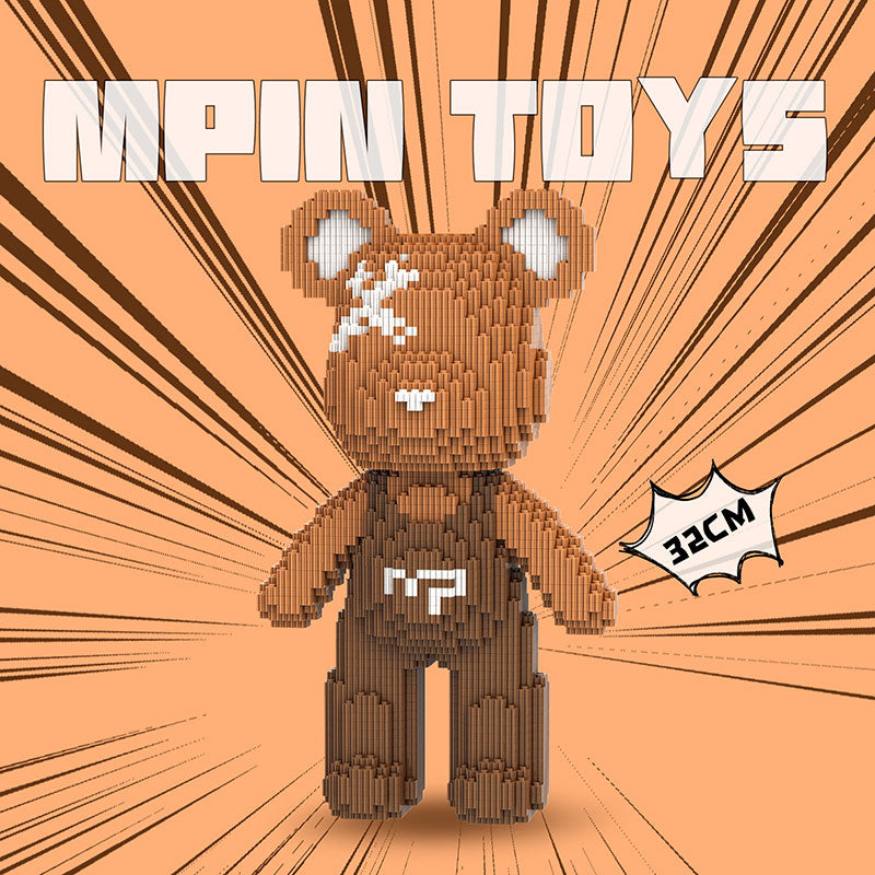 【32cm】M6640 Cute bear Q-pack bear FIX