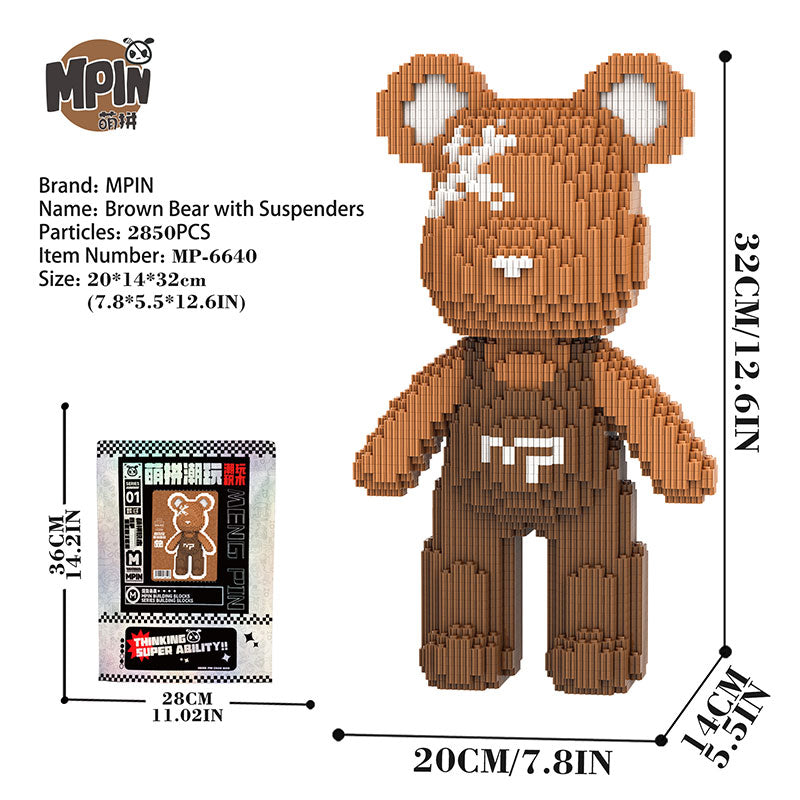 【32cm】M6640 Cute bear Q-pack bear FIX