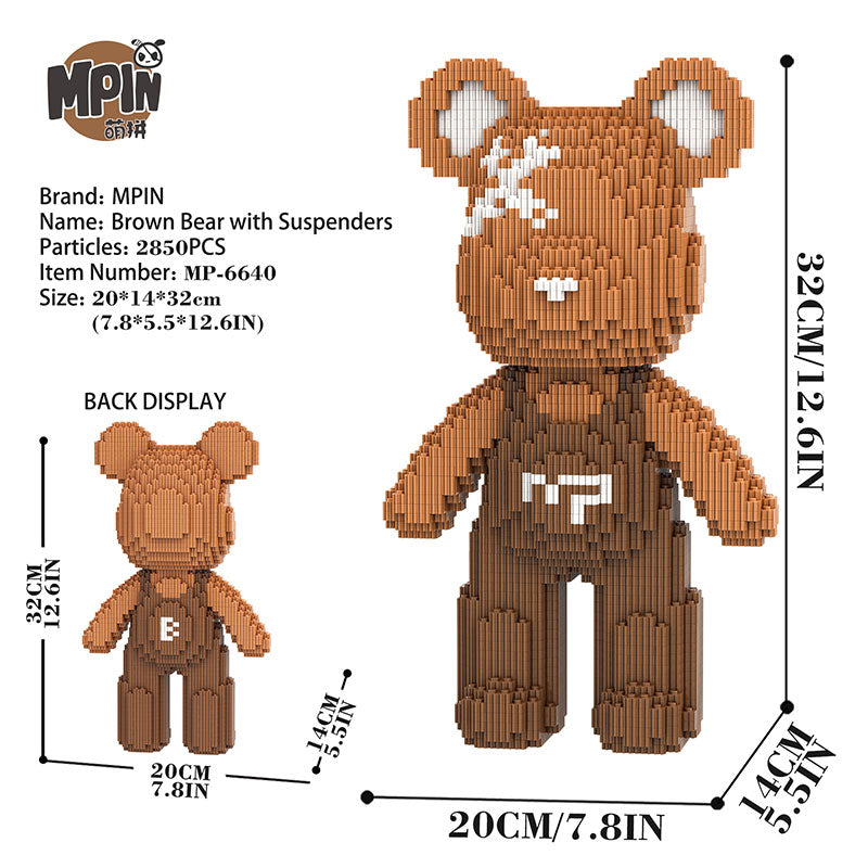 【32cm】M6640 Cute bear Q-pack bear FIX