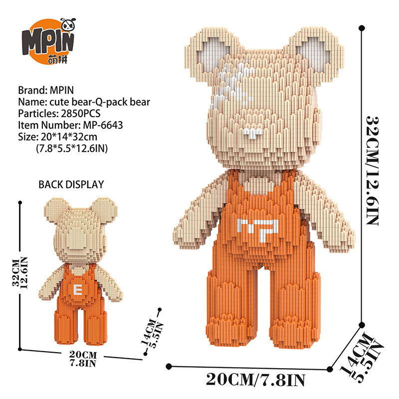【32cm】M6643 Cute bear Q-pack bear