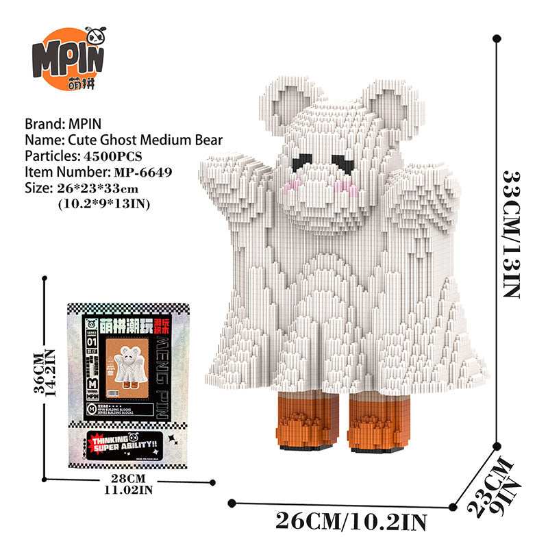 【33cm】M6648 Cute Ghost Medium Bear
