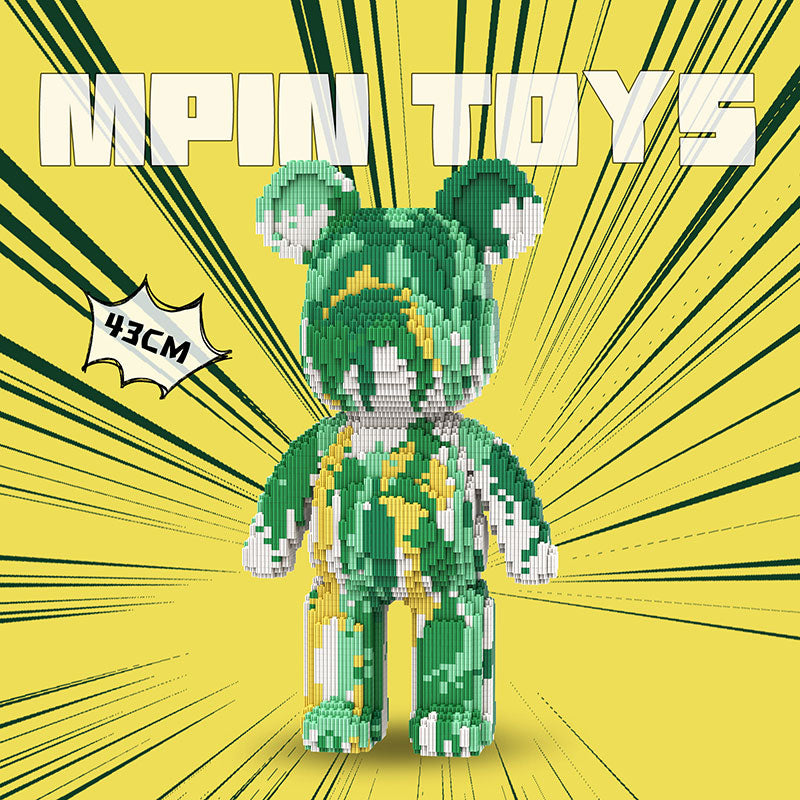 【43cm】M6895 Green Cream Large Bear