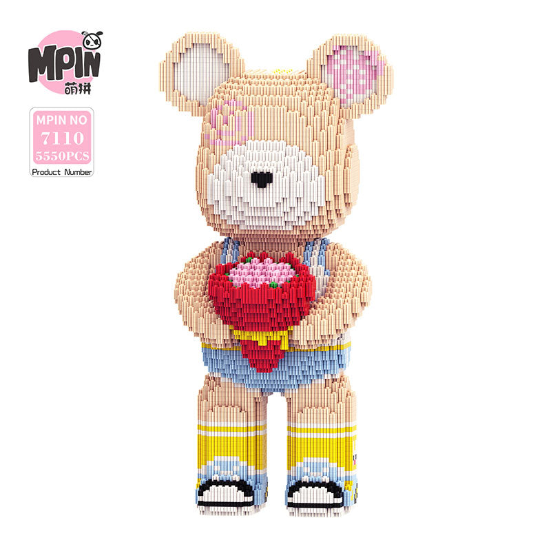 【43cm】M7110 Handheld Flower Male Big Bear
