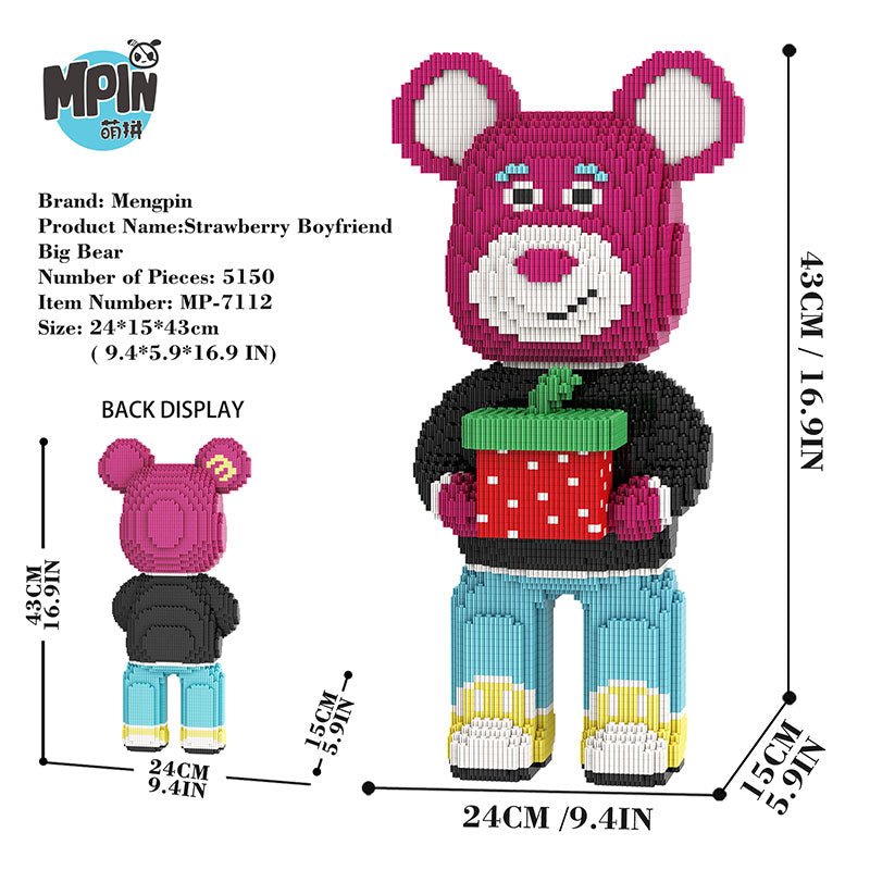 【43cm】M7112 Strawberry Boyfriend Big Bear
