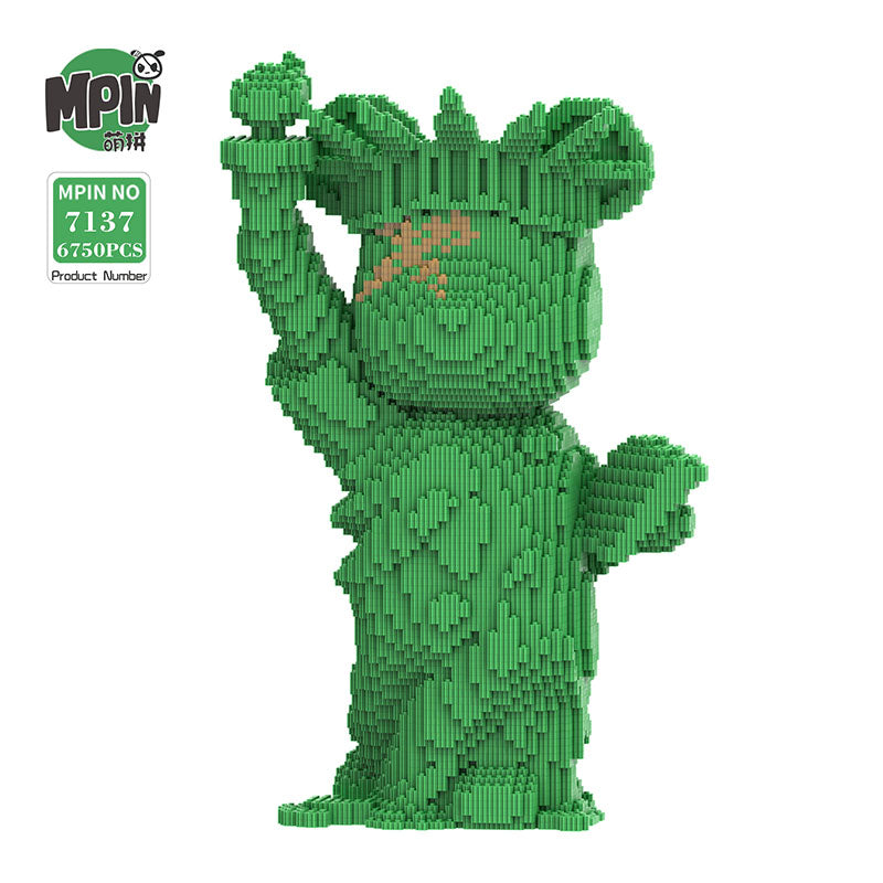 【46cm】M7137 Cute Bear-Statue of Liberty
