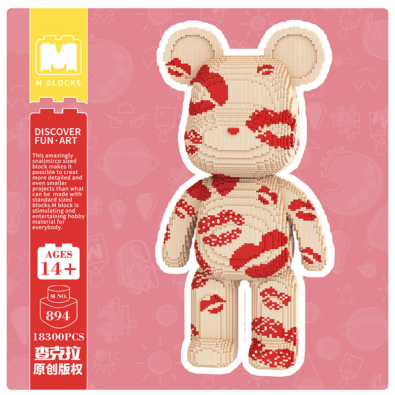 【80cm】M894 Romantic Red Lips Big Bear