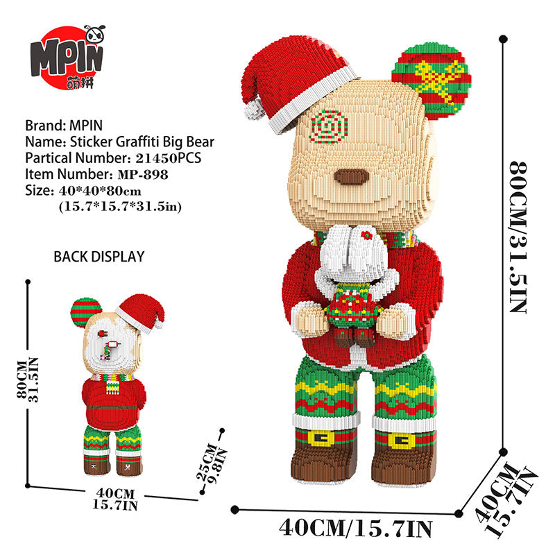 【80cm】M898 Christmas Hugs Big Bear