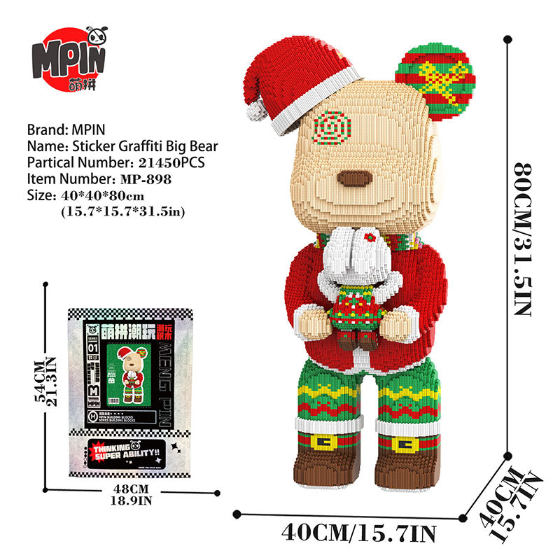 【80cm】M898 Christmas Hugs Big Bear