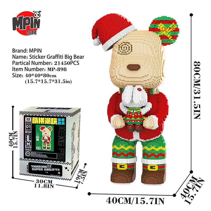 【80cm】M898 Christmas Hugs Big Bear