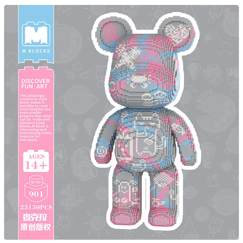 【80cm】M901 Trendy graffiti super big bear
