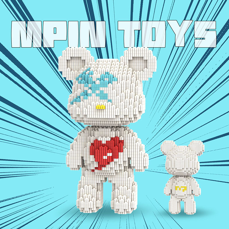 【25cm】M6907 White heart Bear（SY）