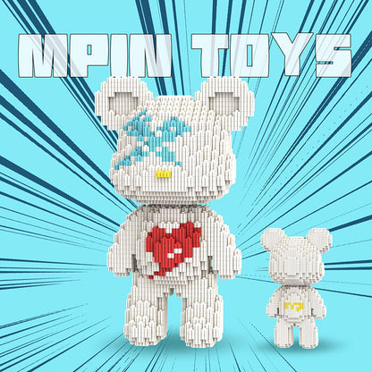 【25cm】M6907 White heart Bear（SY）