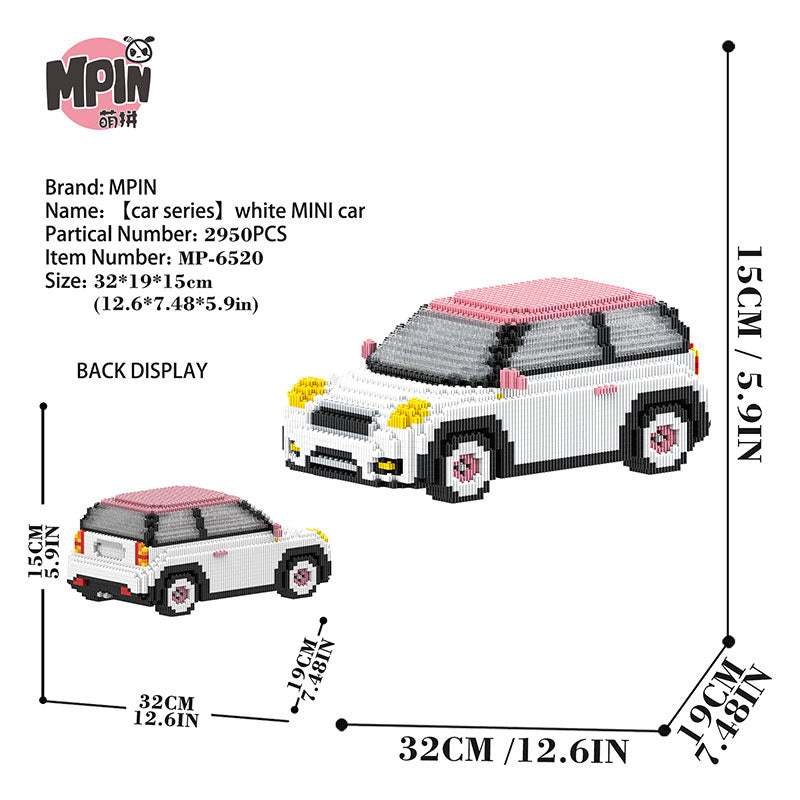 【15cm】M6520 White MINI Car