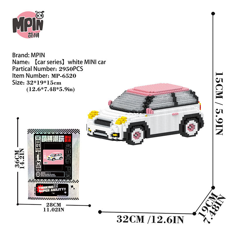 【15cm】M6520 White MINI Car