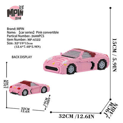 【15cm】M6522 Pink convertible car