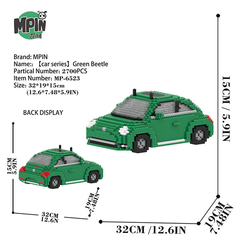 【15cm】M6523 Green Beetle Car