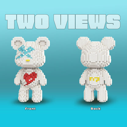 【25cm】M6907 White heart Bear（SY）