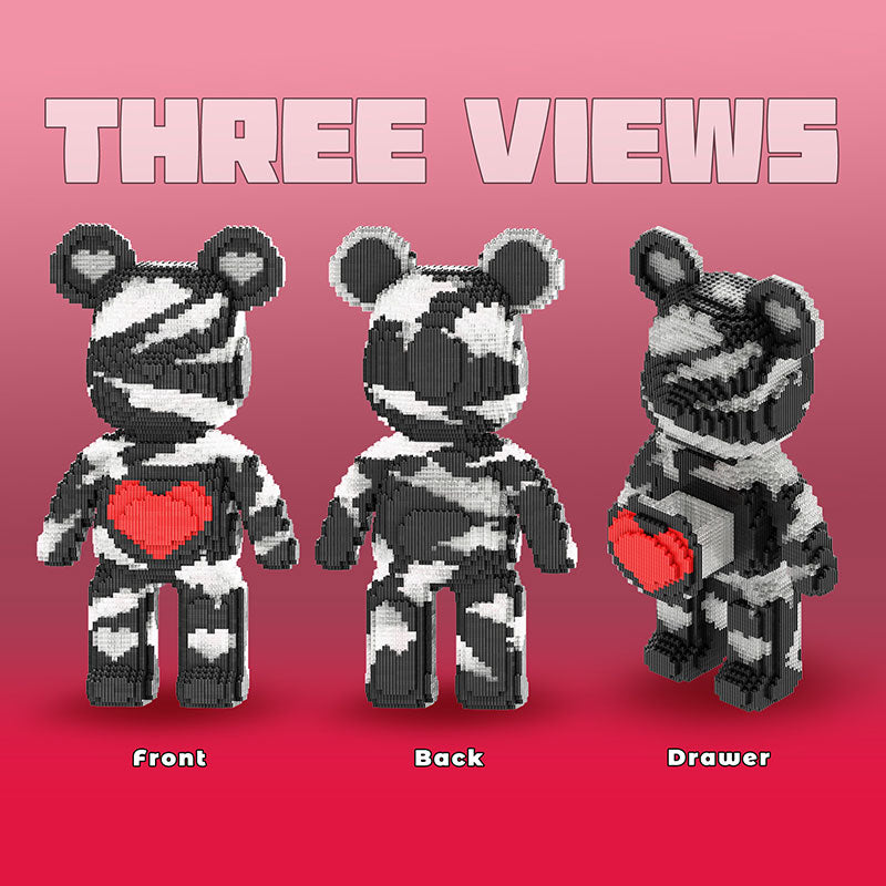 【43cm】M6887 Black Love Heart Bear（副本）