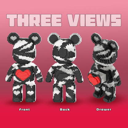 【43cm】M6887 Black Love Heart Bear（副本）