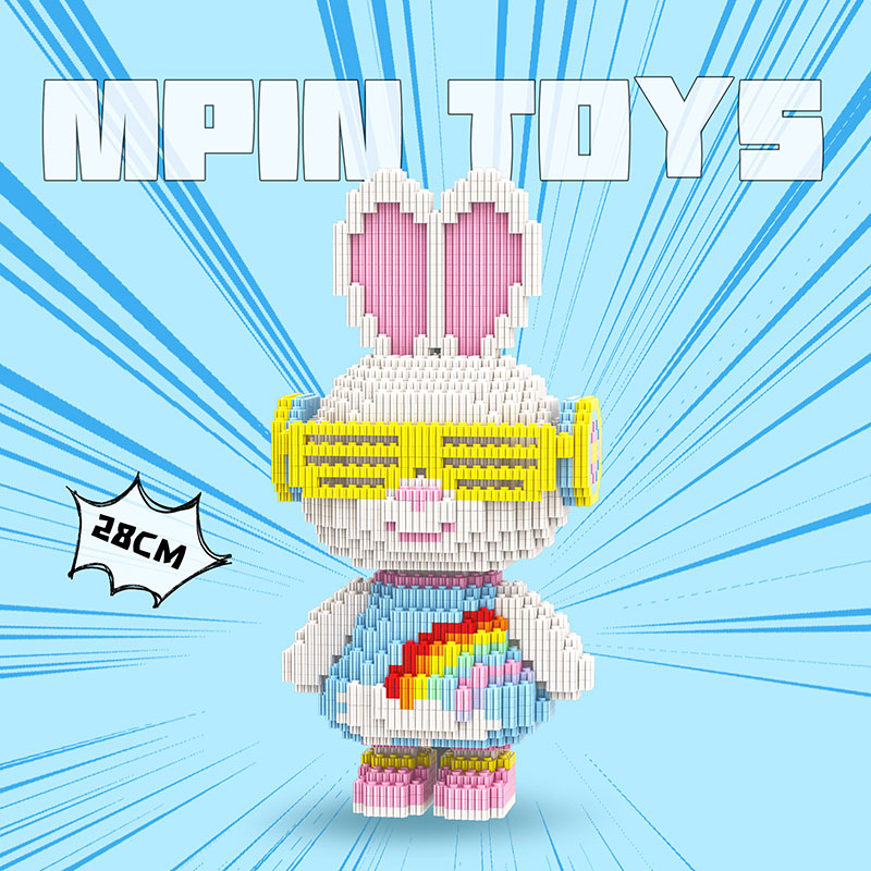 【28cm】M6501 MiniMomo - Rainbow Rabbit