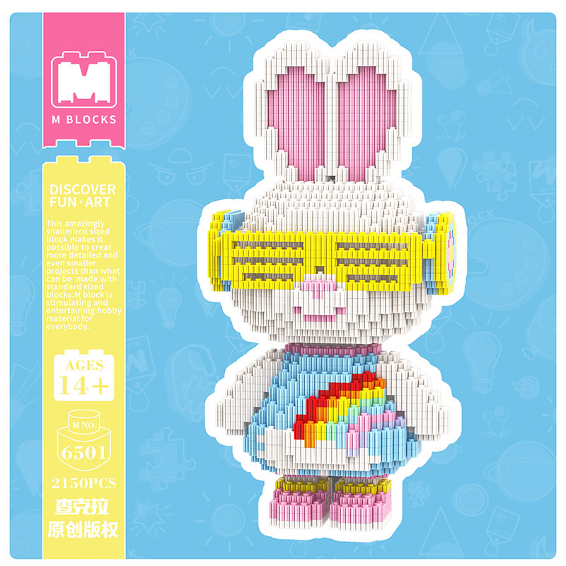 【28cm】M6501 MiniMomo - Rainbow Rabbit