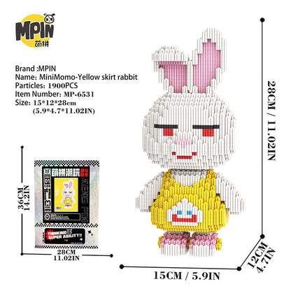 【28cm】M6531 Yellow Dress Rabbit - Cute Bunny