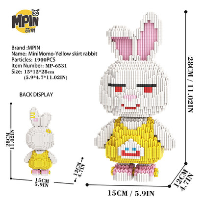 【28cm】M6531 Yellow Dress Rabbit - Cute Bunny